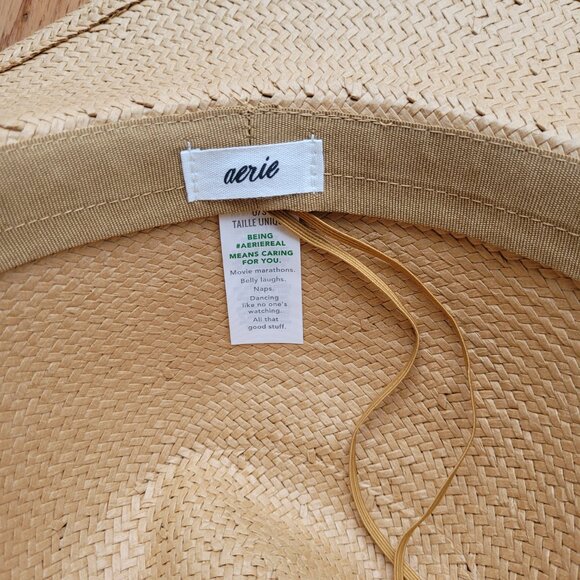Aerie Straw Panama Hat One Size Straw hat with Panama silhouette - Picture 5 of 8